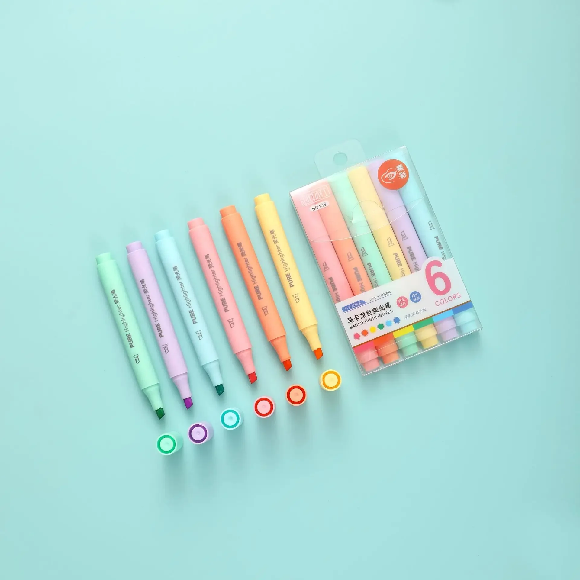 6 Teile/satz Pastell Farbe Macaron Highlighter Stift Marker – Bild 4