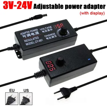 Einstellbares AC-DC-Netzteil 3V 5V 6V 9V 12V 15V 18V 24V 1A 2A 5A Stromadapter Universal 220V auf 12V Volt