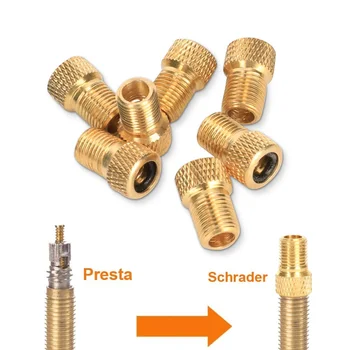 Fahrrad Presta Zu Schrader Adapter Fahrrad Reifen Ventil Adapter Kupfer Goldene Fahrrad Pumpe Reifen Ventil
