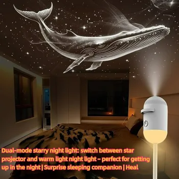 2-in-1 Mini-Galaxie-Sternenprojektor Nachtlicht - Sternenhimmel-Ambientelampe für Schlafzimmer, Schlaf