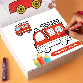 36-Muster-Verkehrsthema, Malbuch, Zeichenbuch, passendes Marker-Malbuch für Kinder