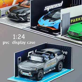Diorama 1 24-Garage für Druckgussauto, PVC-Miniaturautos, Parkplatz, Sammlung, Dekoration, Display