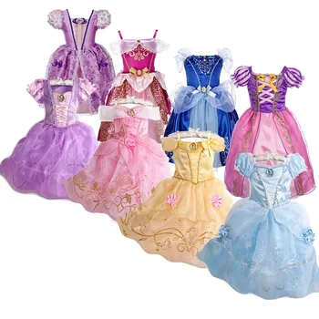 Kinder Prinzessin Kostüm Party Phantasie Blume Vestido Neue 2024 Weihnachten Geburtstag Karneval Dress Up