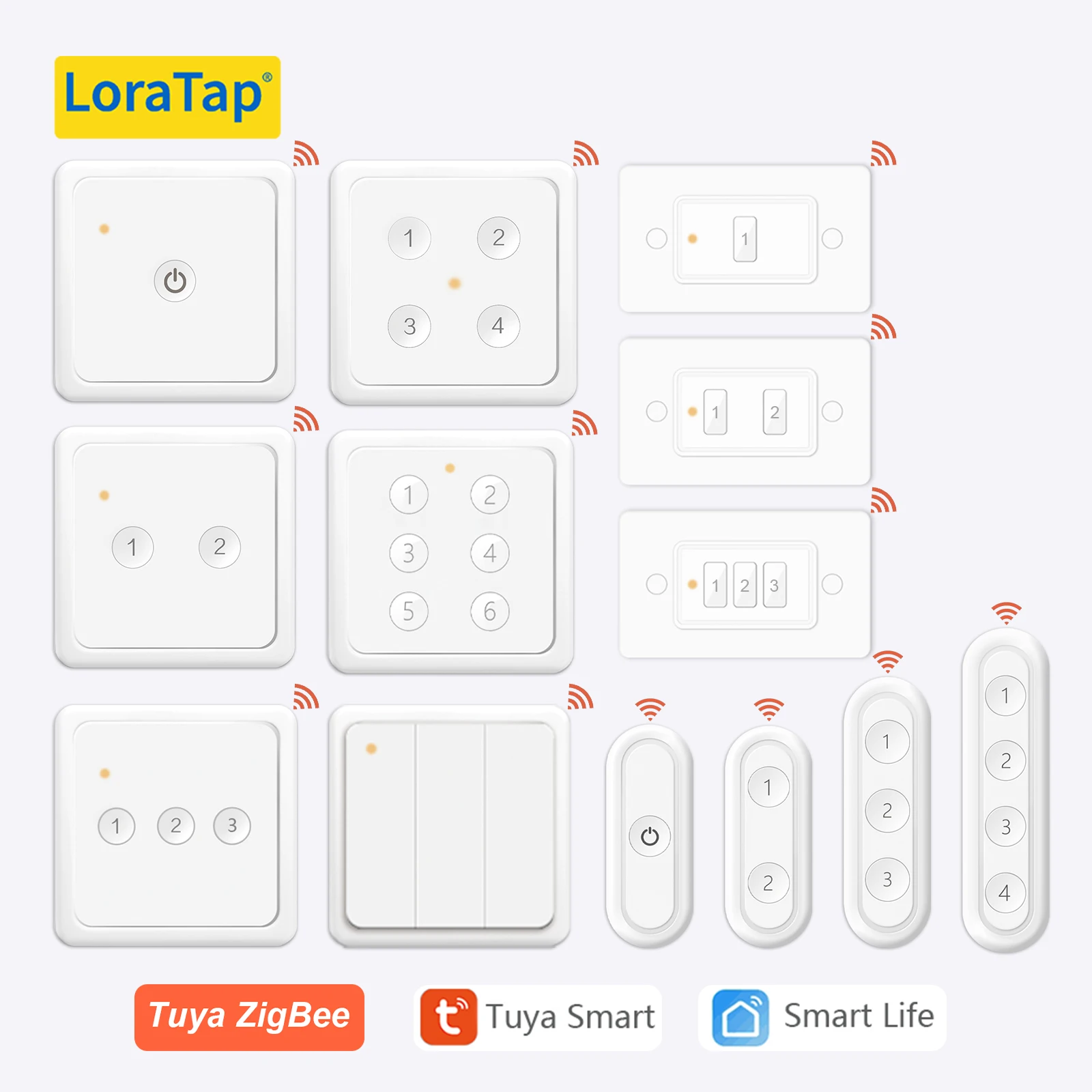 LoraTap ZigBee 3.0 Wireless 13 Typen Druckknopf EU US