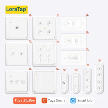 LoraTap ZigBee 3.0 Wireless 13 Typen Druckknopf EU US Fernbedienung Tuya Szene Automatisierung Steuerschalter