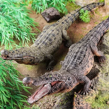 Amphibien-Krokodil-Modell, Simulation aus Ton für Bildung und unterhaltsame Spiele, Jungen und Mädchen sammeln