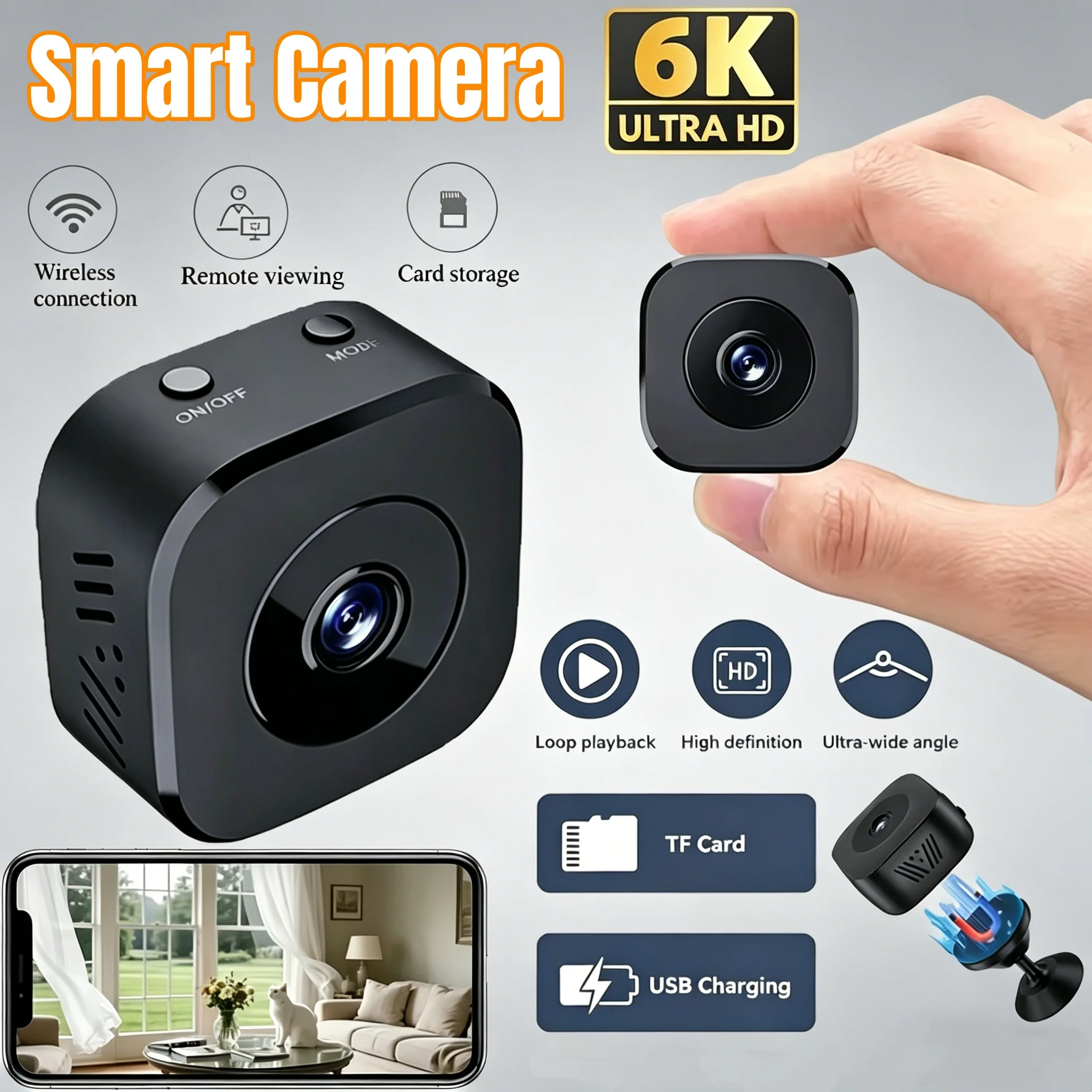 Mini-Überwachungskamera Pro 4K FullHD WiFi-Überwachung mit – Bild 2