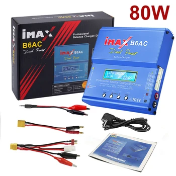 Imax B6 AC RC Ladegerät 80W B6AC 6A Balance Ladegerät Digital LCD Bildschirm Li-Ion LiFe Nimh Nicd PB Lipo
