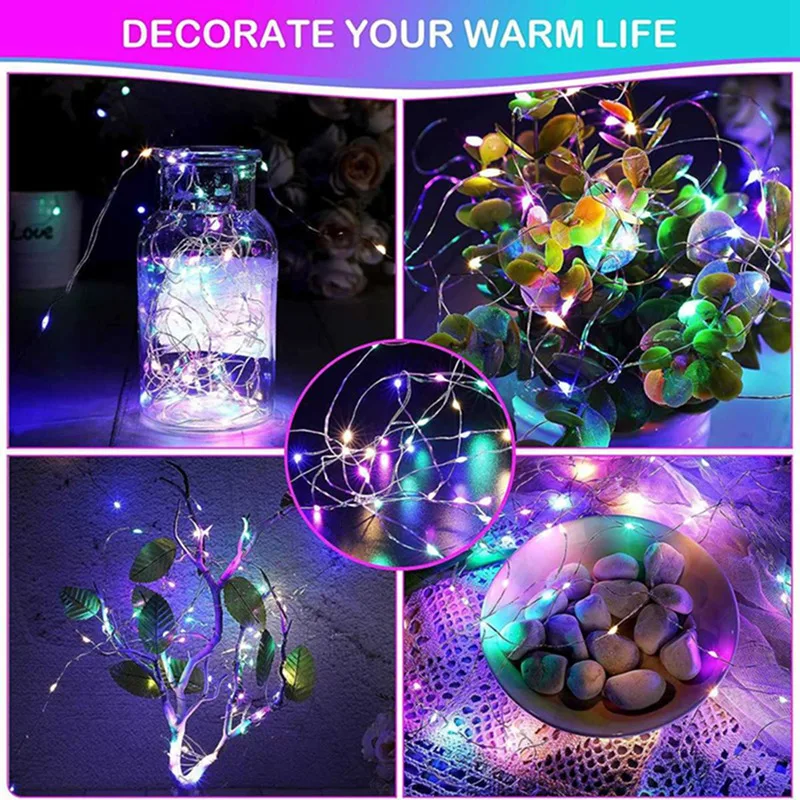 1Pack Lichterkette LED Kupferdraht Lichterkette 1/2/3/5/10m – Bild 5