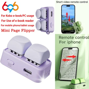 Leichte kabellose Blue Tooth-Fernbedienungstastatur mit zwei Tasten, Seitenwender für Kobo E-Book-Reader