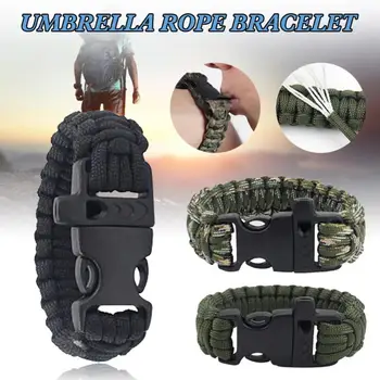 1 Outdoor Notfall lebensrettende Hand Seil sieben Kerne Regenschirm Seil hohe Punktzahl Pfeife Armband