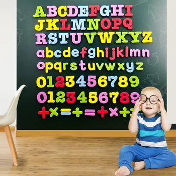 Magnetische Buchstaben, Zahlen, Alphabet, ABC 123, Kühlschrankmagnete, Kunststoff, pädagogisches