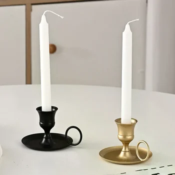 Metall-Kerzenhalter Tisch-Kerzenständer Dekoration Kerzenhalter mit Griff Tischdekoration für Hochzeit