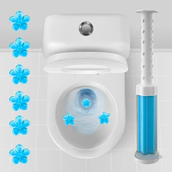 Toilettenreiniger-Gel, entfernt Gerüche, hinterlässt einen blumigen Duft, Toiletten-Gel ohne Rückstände