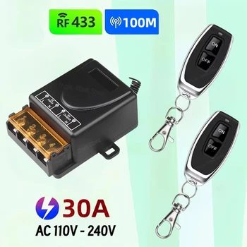 AC 220V 30A Relais Universal Fernbedienung Schalter 433mhz Drahtlose Schalter und Ein Aus Sender für Licht