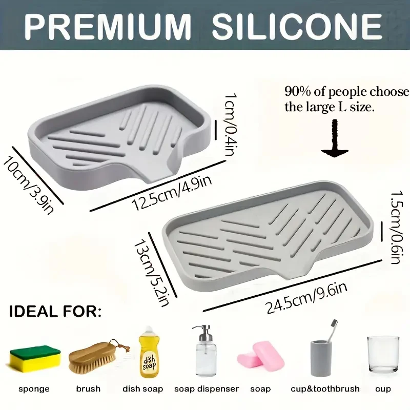 Silikon Wasserhahn Matte Küche Waschbecken Tablett Seife – Bild 2