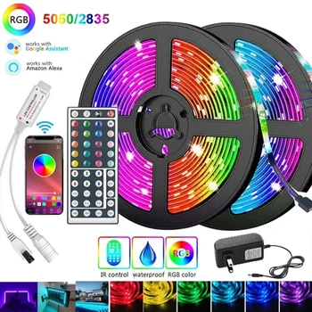 RGB LED-Streifen 12V Wasserdichtes LED-Lichtband für Außenbereich 5050 2835 Selbstklebendes Flexibles Band