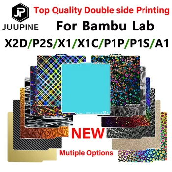 3D-Drucker-Bauplatte für Bambu Lab P2S X1 X1C P1P P1S A1 3D-Drucker-Zubehör PET Carbonfaser Diamant-PEI-Textur