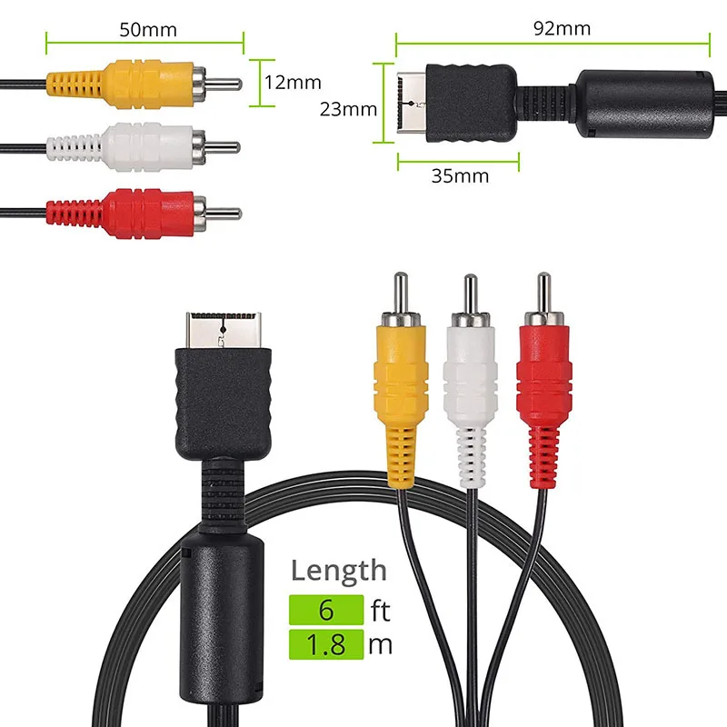 AV-Kabel (Cinch) für PlayStation 1, 2 und 3 – Bild 5