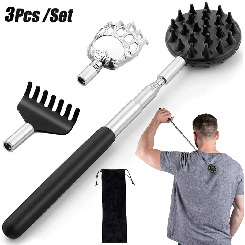 1/3/5PCS Rückenkratzer Teleskop Kratzen Massage Werkzeug