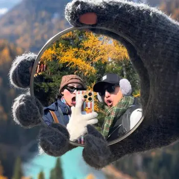 Tragbarer Reise-Handspiegel für Selfies, Solo-Reise-INS-Reflexionsspiegel, konvexe Spiegel