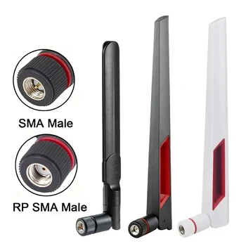 Hochleistungs-Dualband 2,4/5,8GHz WLAN-Antenne mit RP-SMA & SMA Steckverbindern (2 Stück)