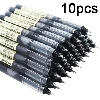 Gel Stifte 0,5mm Nadel Typ Gel Tinte Stifte Gerade Flüssigkeit Kugelschreiber Farben Schreibwaren (10 Stück)