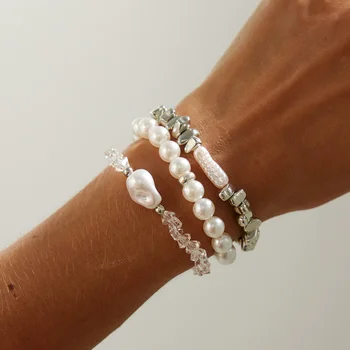 Mode Armbänder Für Frauen Neue Vintage Unregelmäßige CCB Perlen Imitation Perle Kette Schmuck Valentinstag
