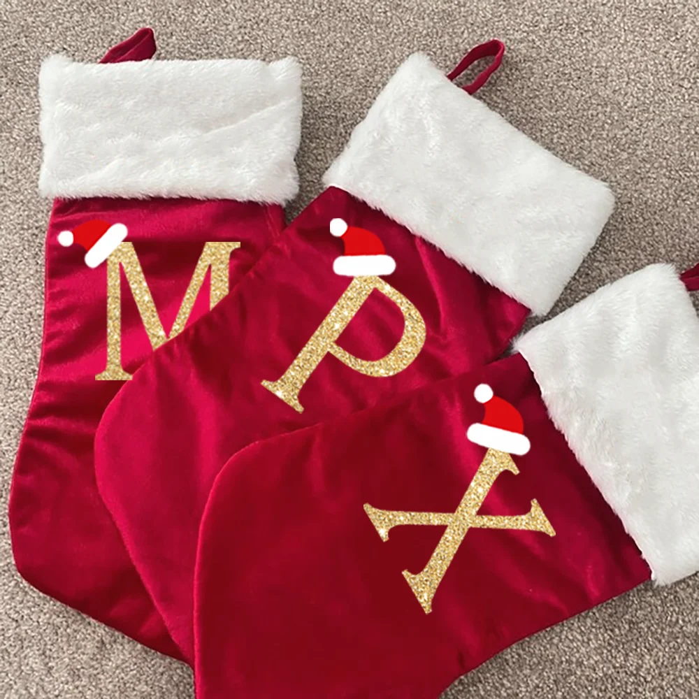 Weihnachtsstrumpf mit Buchstaben, roter passender – Bild 3