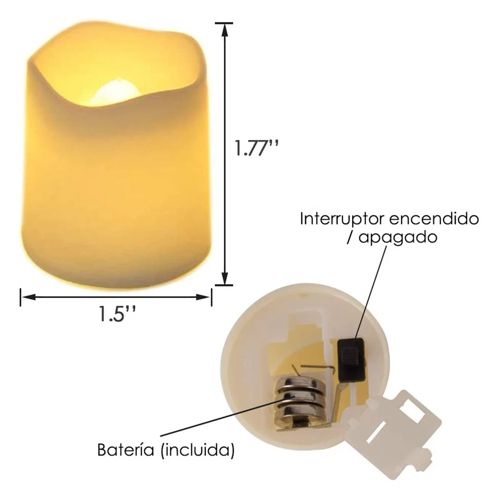 24 Teile/satz Flammenlose LED Kerze Kreative wünschen Led – Bild 4