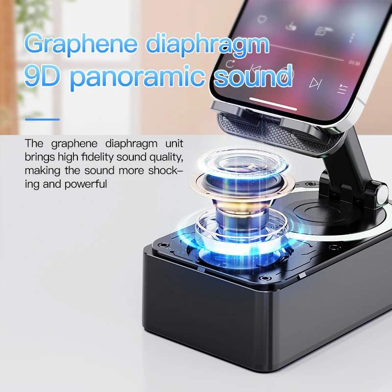 3-in-1 Bluetooth-Lautsprecher mit Powerbank und Handyständer – Bild 6
