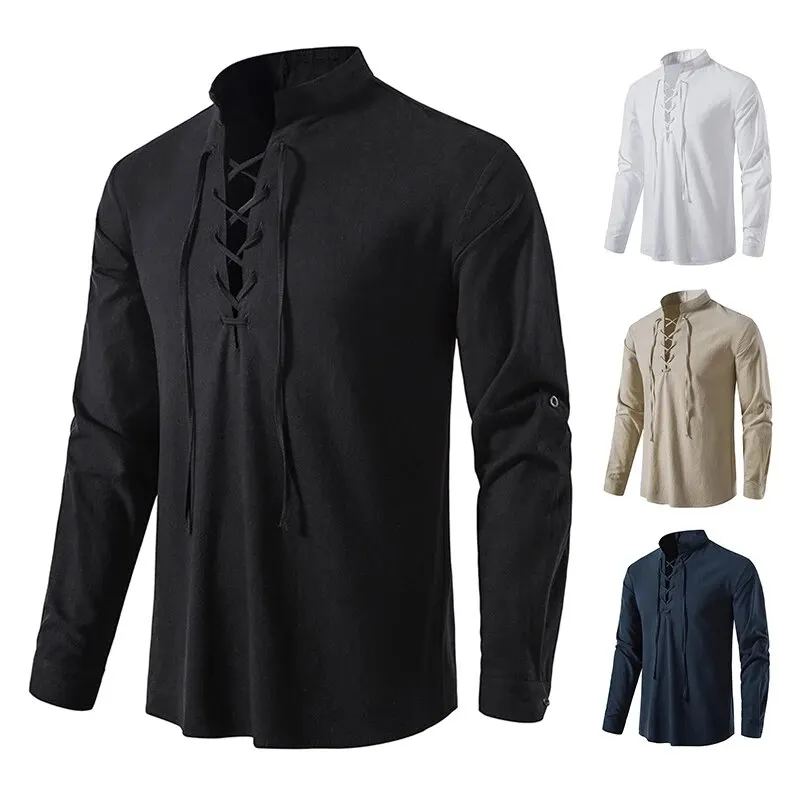 King Billion Herrenhemden Casual Herren Baumwolle Leinen – Bild 5