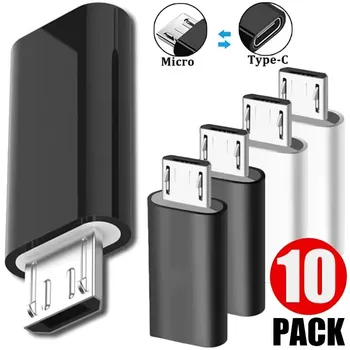 Micro USB Buchse Auf Typ C Stecker Adapter OTG Konverter Micro-B Zu USB-C Stecker Telefon Ladegerät Kabel