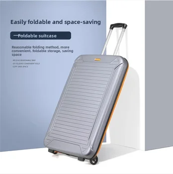 20 Zoll Faltbarer Trolley-Koffer, Großraumiges Bordgepäck, Tragbarer Reisekoffer für Geschäftsreisen