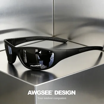 Polarisierte Sport-Sonnenbrille für Männer und Frauen, Laufen, Angeln, TAC-Linse, blendfrei, weiches Silikon