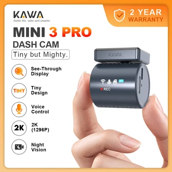 2K KAWA MINI 3 Pro Kameras für Auto DVR Tiny Dash Cam 24 Parkplatz Auto Video Recorder WiFi APP