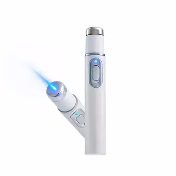 Blau Licht Therapie Akne Laser Stift LED Gesicht Licht Therapie Für Narbe Falten Entfernung Behandlung Gerät