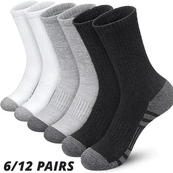6/12 Paar Herren-Outdoor-Gymnastik-Socken, hochwertig, bequem, weich, bodengreift, Fußball, große Größe, neuer