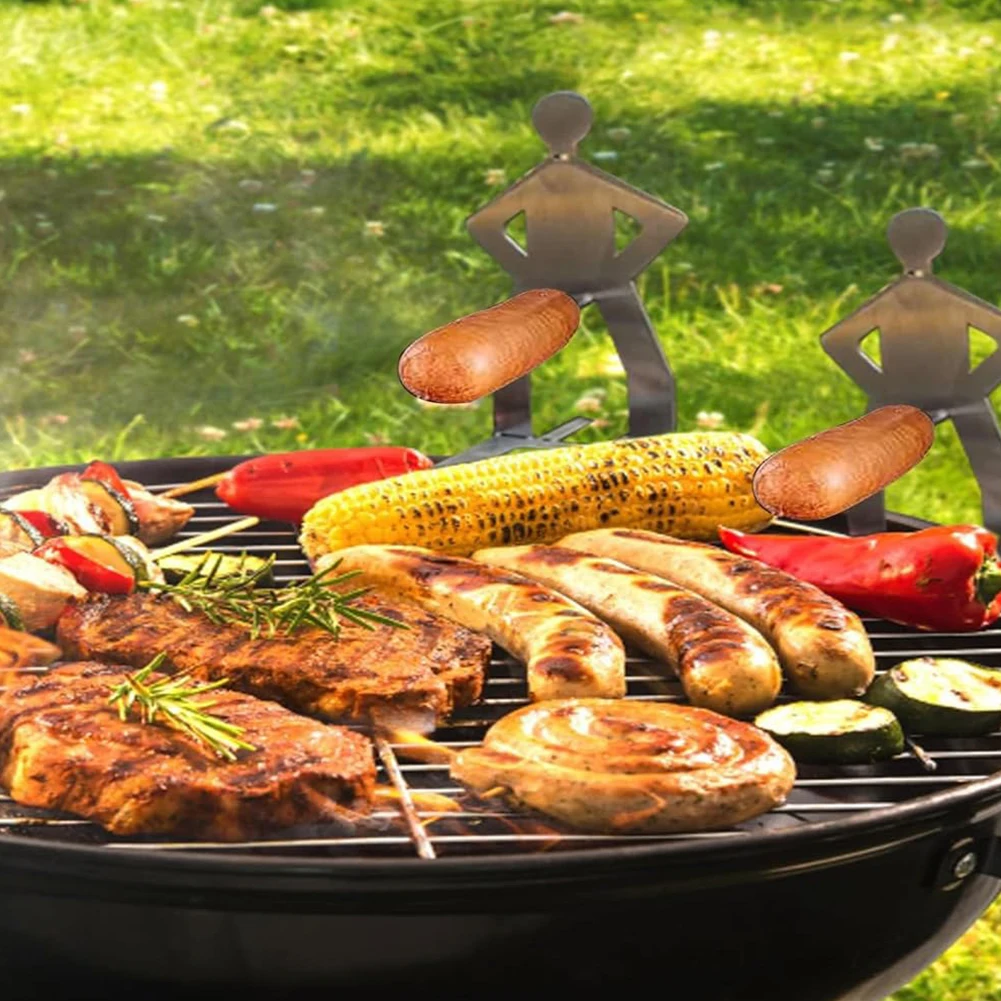 Edelstahl BBQ Wursthalter Neuartige Party-Camping-Geschenke – Bild 3