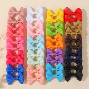 Zufällige Farben Schleifenband Haarspangen Handgemachte Haarklammern Kopfschmuck Haarnadeln Baby Kinder