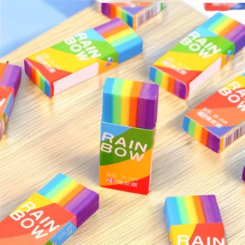 20er-Pack Regenbogen 2B Radiergummis aus Weichem PVC-Material, Nicht-Federnd, für Schreiben und Zeichnen