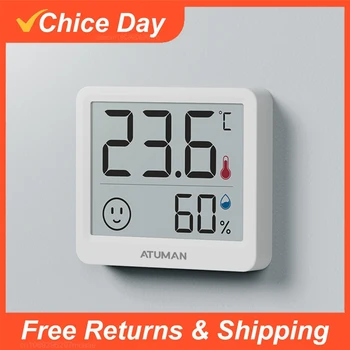 DUKA Atuman 2,5 Zoll LCD Elektronischer digitaler Temperatursensor Luftfeuchtigkeitsmesser Innenthermometer