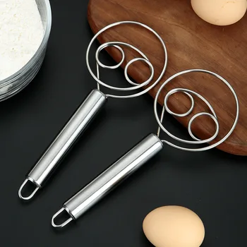 Dänischer Teig, Schneebesen, niederländischer Stil, Edelstahl, Brotteig, Handmixer, Fernglas, Spulenkopf