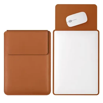 Laptoptasche, 13/13,3/14/15/15,4/15,6/16 Zoll, Notebook-Computer-Mauspad, Pu-Leder-Blasentasche