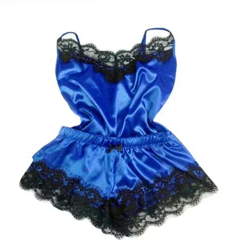 Spitzen-Satin-Pyjama-Set für Damen, Nachtwäsche – Bild 4