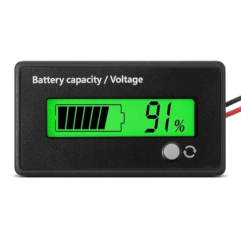DC 12V 24V 36V 48V 72V Batteriekapazitätsspannungsmesser mit Alarm, Batteriekapazitätsanzeige