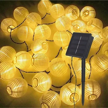 Solarlaterne-Lichterkette, wasserdicht, für den Außenbereich, LED-Girlande, Lichterkette, Terrasse