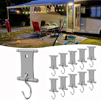 S-Förmigen Camping Markise Haken Clips RV Zelt Kleiderbügel Licht Kleiderbügel Für Caravan Camper Haken