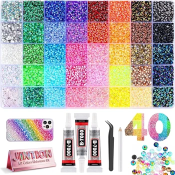 Harz-Strass-Set: Glitzernde Flachkristalle und Flachsteine für Diamantkunst-Sets für Erwachsene