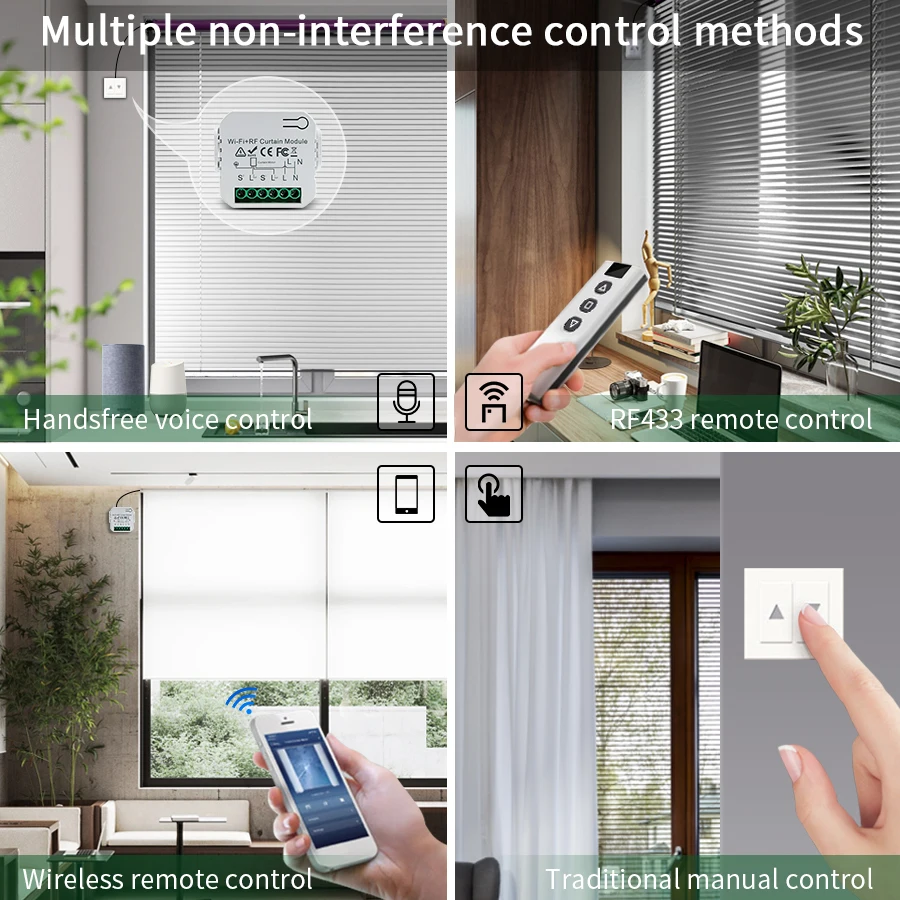 Tuya WiFi Smart Vorhang Schalter Rollos Shutter Modul 433 MHz – Bild 2